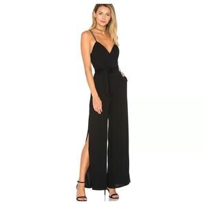 NWT Lovers + Friends Charisma Jumpsuit Black Size M Wedding Guest Revolve